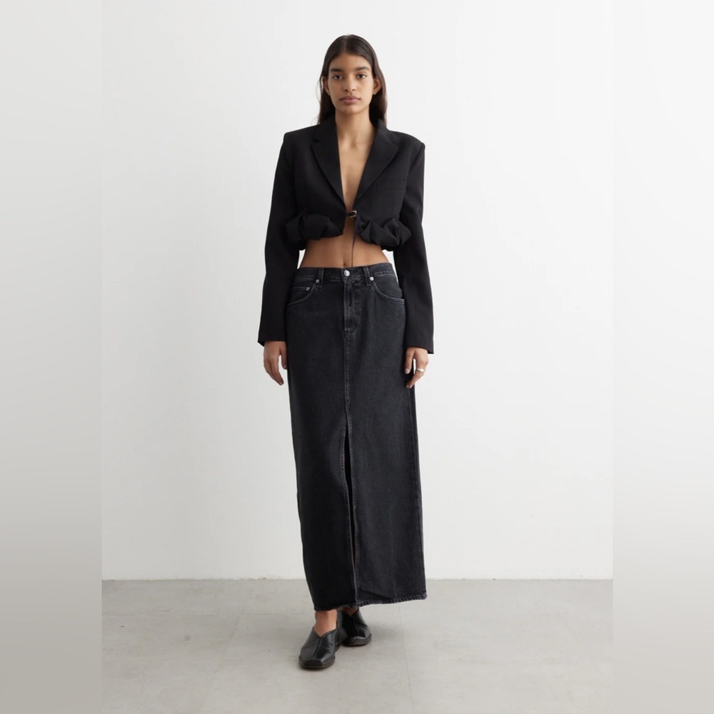 Agolde Leif Denim Maxi Skirt size 30
